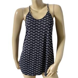 OLD NAVY Womens Size XS Sleeveless Black White Spaghetti Strap Tank Top Shirt